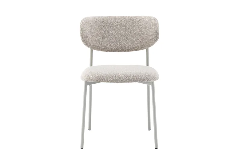 Lucy Spisestol - Beige bouclé/metalben sand - Møbler - Stole & lænestole - Spisebordsstole & køkkenstole