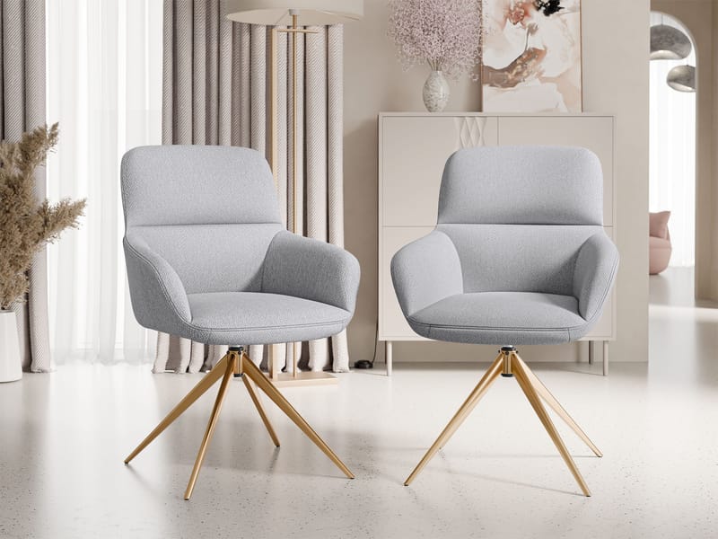 Lyrin Kontorstol 2-pak - Grå - Møbler - Stole & lænestole - Kontorstole & skrivebordsstole