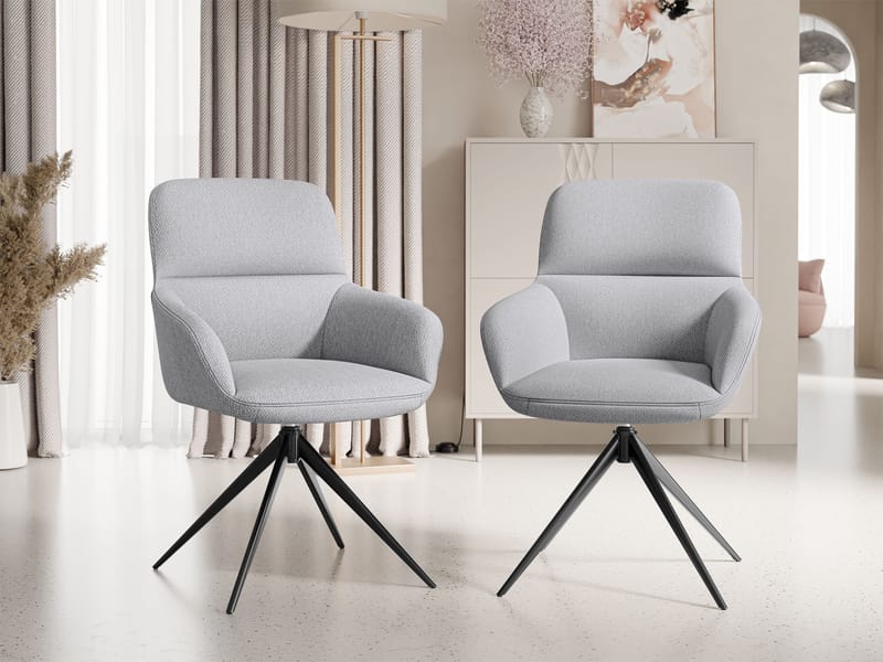 Lyrin Kontorstol 2-pak - Grå - Møbler - Stole & lænestole - Kontorstole & skrivebordsstole