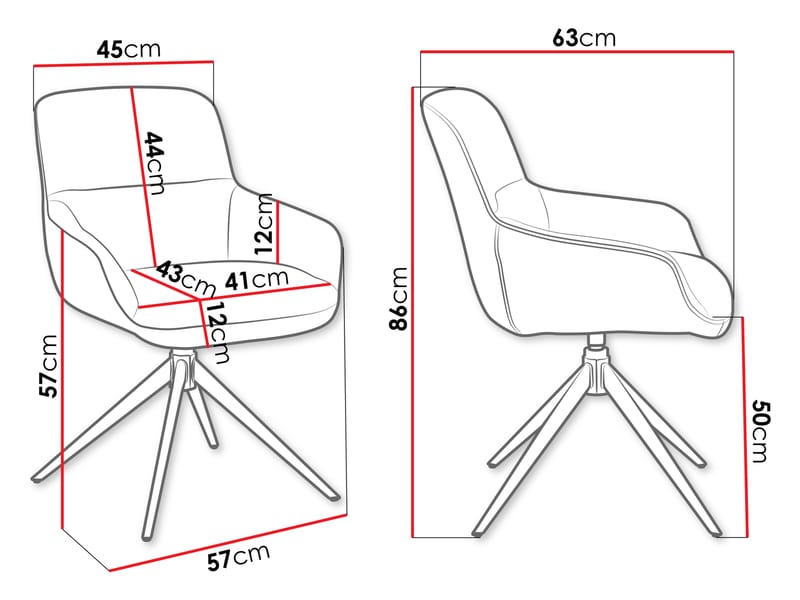 Lyrin Kontorstol 2-pak - Grå - Møbler - Stole & lænestole - Kontorstole & skrivebordsstole