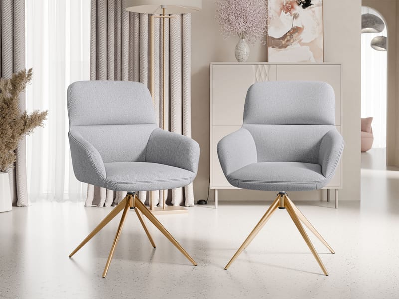 Lyrin Kontorstol 2-pak - Grå - Møbler - Stole & lænestole - Kontorstole & skrivebordsstole