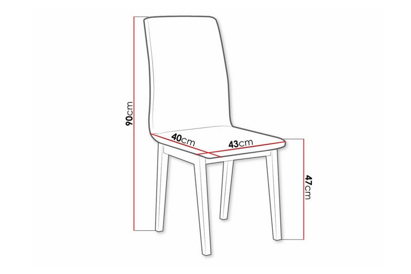 Majors Spisestol - Mørkegrå/Hvid - Spisebordsstole & køkkenstole