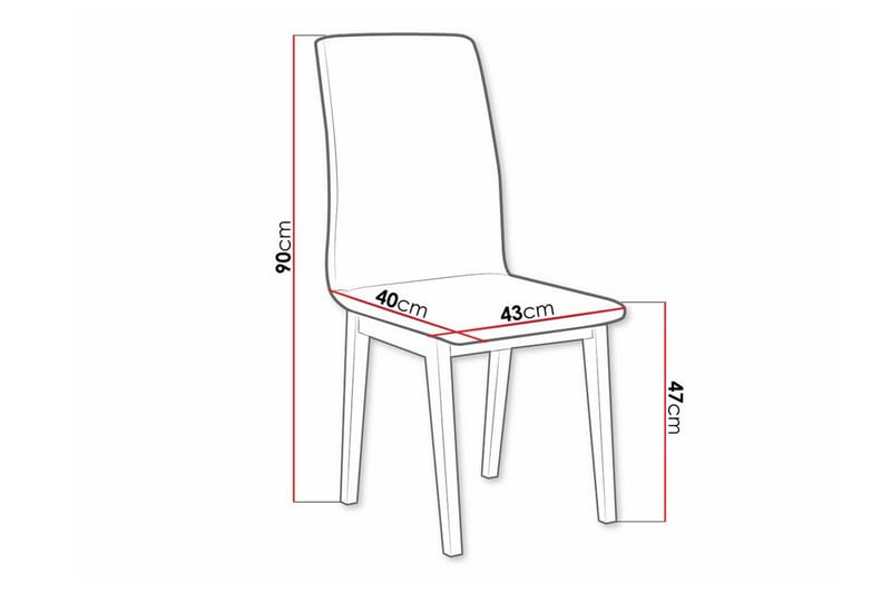 Majors Spisestol - Sort/Hvid - Spisebordsstole & køkkenstole