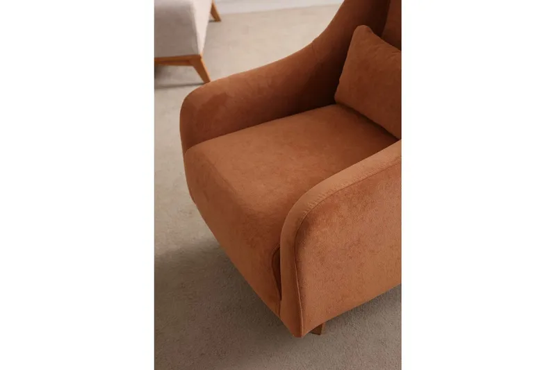 Malkiat Lounge lænestol - Orange - Møbler - Stole & lænestole - Lænestole