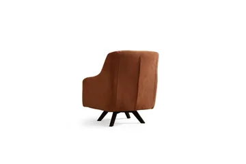 Malkiat Lounge lænestol - Orange/Sort - Møbler - Stole & lænestole - Lænestole