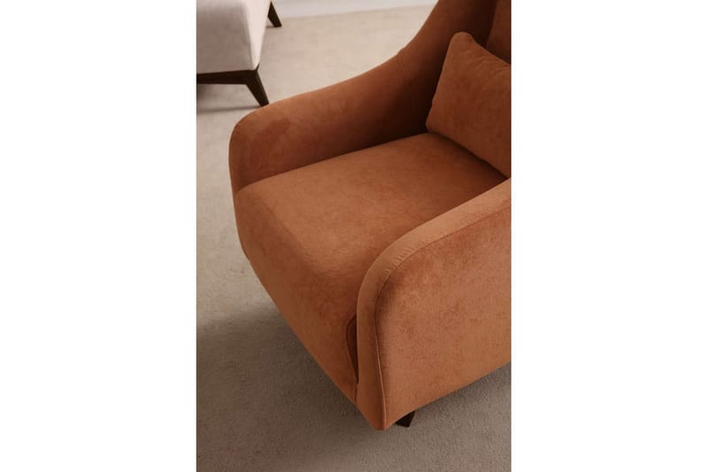 Malkiat Lounge lænestol - Orange/Sort - Møbler - Stole & lænestole - Lænestole