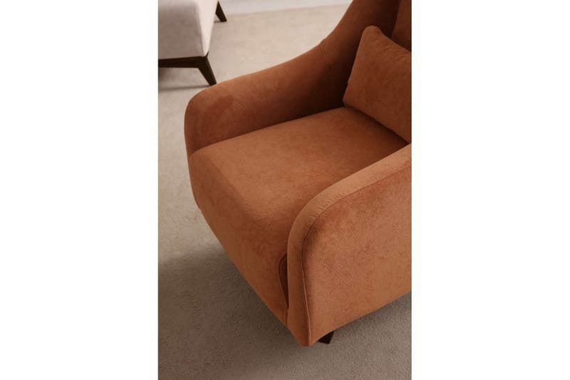 Malkiat Lounge lænestol - Orange/Sort - Møbler - Stole & lænestole - Lænestole