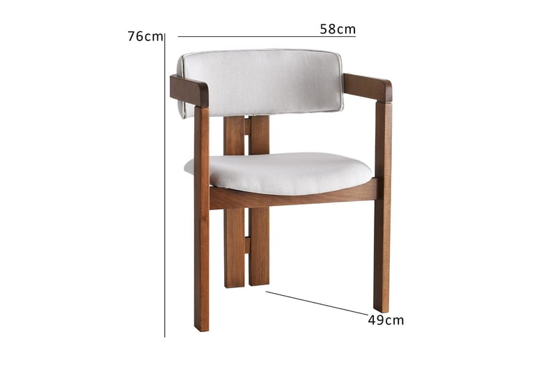 Mamuna Armstol - Valnød finér - Spisebordsstole & køkkenstole - Armstole
