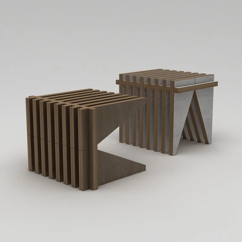 Matira Skammel 51 cm, Naturtræ