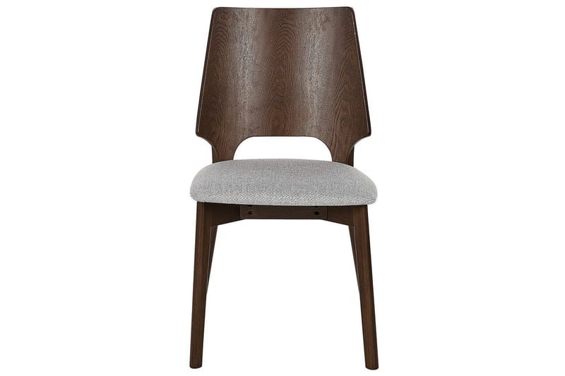 Matsalsstol Beliani Abee set om 2 Grå-Ljust Trä Light grey VALUE_MISSING_1 - Møbler - Stole & lænestole - Spisebordsstole & køkkenstole