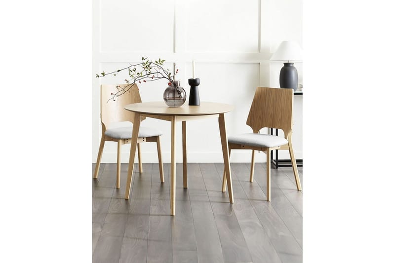 Matsalsstol Beliani Abee set om 2 Grå-Ljust Trä Light grey VALUE_MISSING_2 - Møbler - Stole & lænestole - Spisebordsstole & køkkenstole