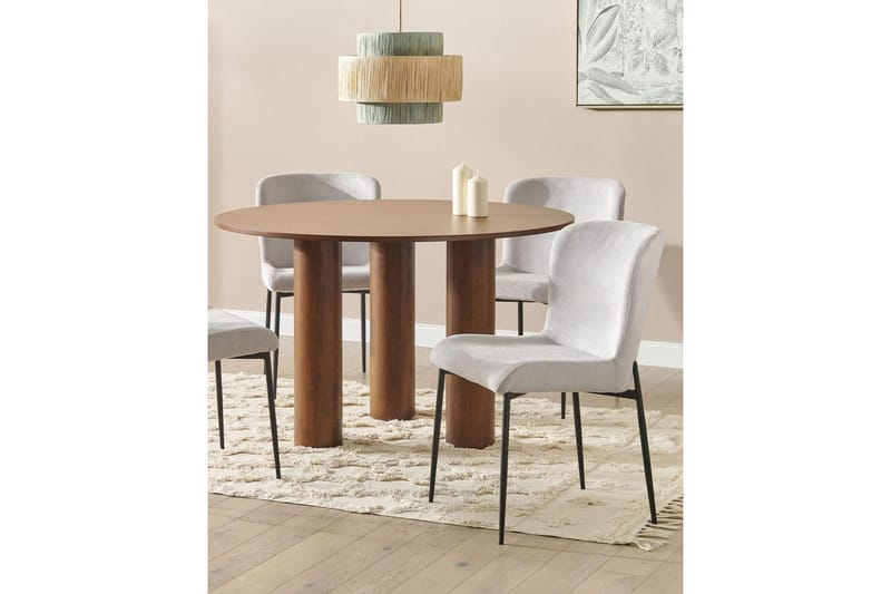 Matsalsstol Beliani Ada set om 2 Light grey - Møbler - Stole & lænestole - Spisebordsstole & køkkenstole