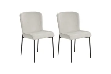 Matsalsstol Beliani Ada set om 2 Light grey - Møbler - Stole & lænestole - Spisebordsstole & køkkenstole