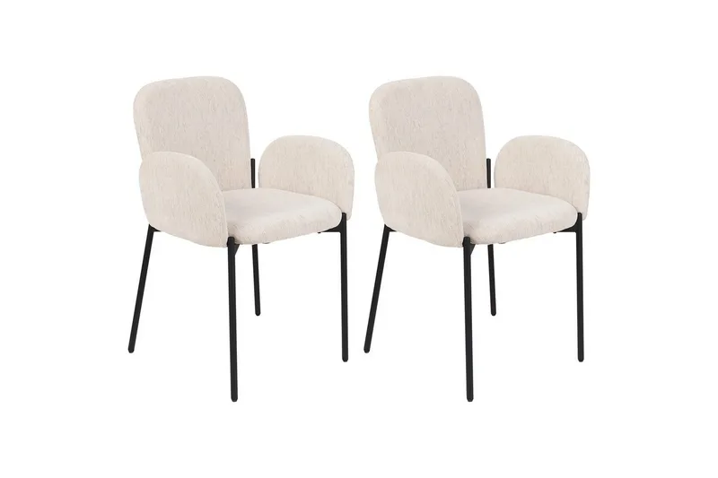 Matsalsstol Beliani Albee set om 2 Beige, undefined