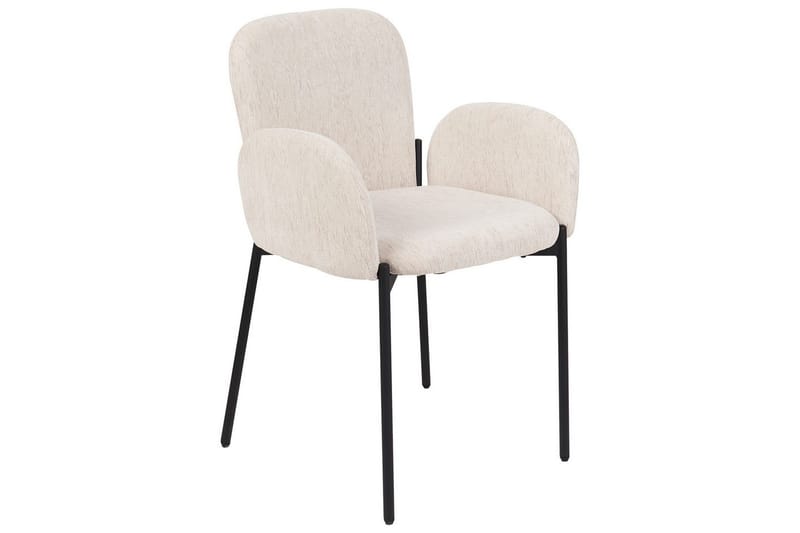 Matsalsstol Beliani Albee set om 2 Beige - Møbler - Stole & lænestole - Spisebordsstole & køkkenstole