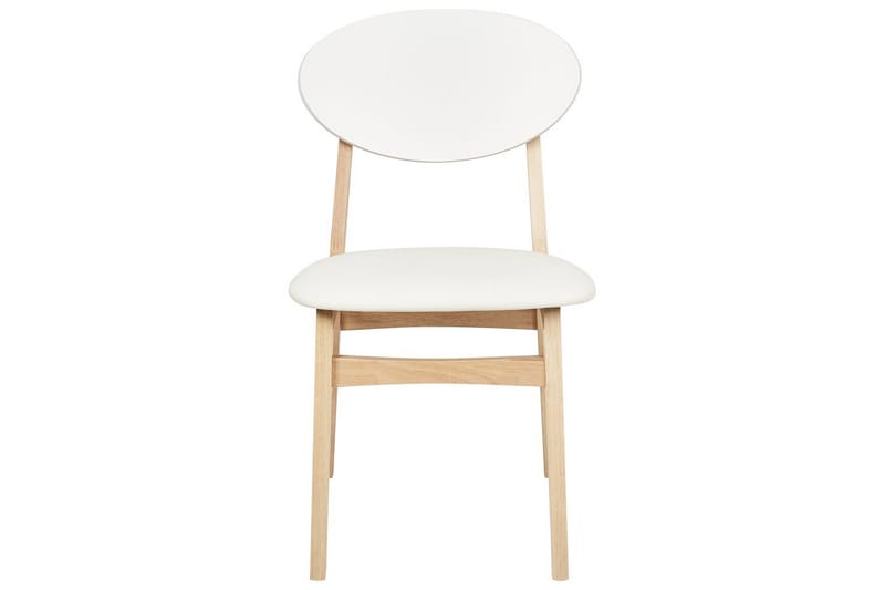 Matsalsstol Beliani Amery set om 2 Ljus Trä-Brun Cream white - Møbler - Stole & lænestole - Spisebordsstole & køkkenstole