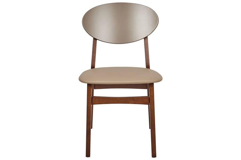 Matsalsstol Beliani Amery set om 2 Ljus Trä-Brun Light brown - Møbler - Stole & lænestole - Spisebordsstole & køkkenstole