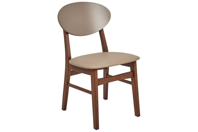 Matsalsstol Beliani Amery set om 2 Ljus Trä-Brun Light brown - Møbler - Stole & lænestole - Spisebordsstole & køkkenstole