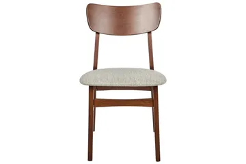 Matsalsstol Beliani Anoka set om 2 Mörk Trä-Beige Taupe - Møbler - Stole & lænestole - Spisebordsstole & køkkenstole