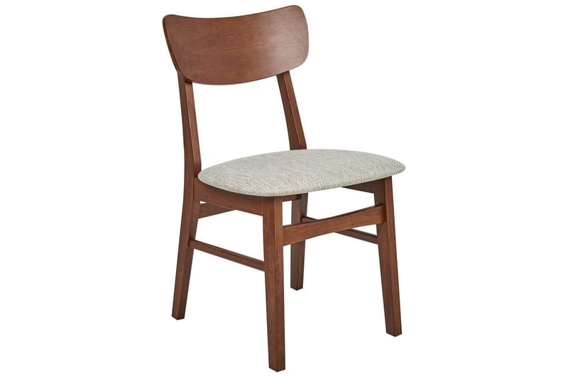 Matsalsstol Beliani Anoka set om 2 Mörk Trä-Beige Taupe - Møbler - Stole & lænestole - Spisebordsstole & køkkenstole