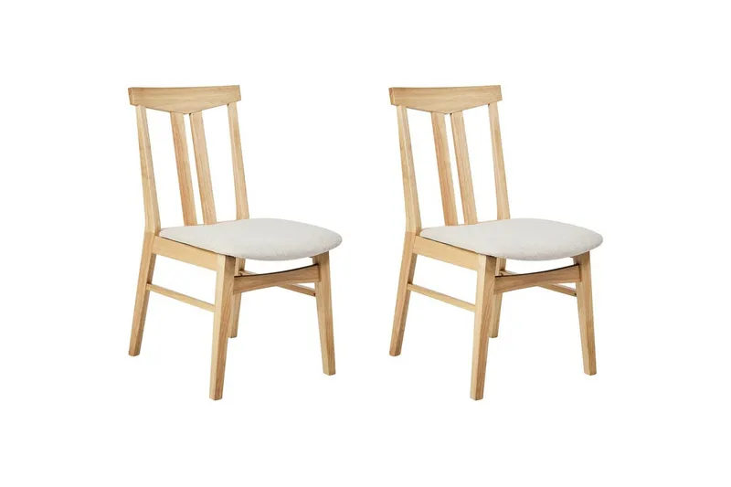 Matsalsstol Beliani Avalon set om 2 Ljus Trä-Beige NO_BRAND Ljusbeige, undefined