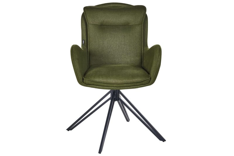 Matsalsstol Beliani Avelar set om 2 Beige-Svart Dark green - Møbler - Stole & lænestole - Spisebordsstole & køkkenstole