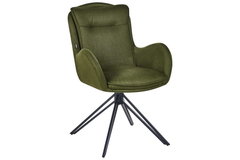 Matsalsstol Beliani Avelar set om 2 Beige-Svart Dark green - Møbler - Stole & lænestole - Spisebordsstole & køkkenstole