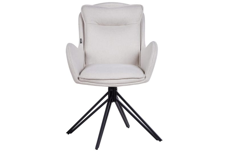 Matsalsstol Beliani Avelar set om 2 Beige-Svart Ljusbeige - Møbler - Stole & lænestole - Spisebordsstole & køkkenstole