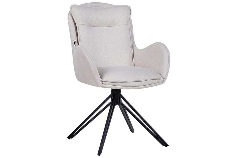 Matsalsstol Beliani Avelar set om 2 Beige-Svart Ljusbeige - Møbler - Stole & lænestole - Spisebordsstole & køkkenstole