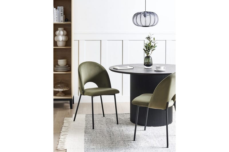 Matsalsstol Beliani Covelo set om 2 Dark green - Møbler - Stole & lænestole - Spisebordsstole & køkkenstole