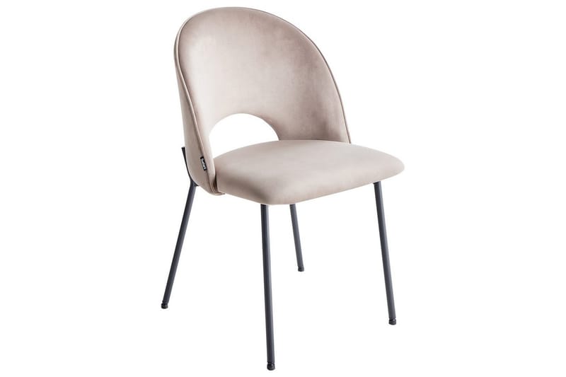 Matsalsstol Beliani Covelo set om 2 Taupe - Møbler - Stole & lænestole - Spisebordsstole & køkkenstole