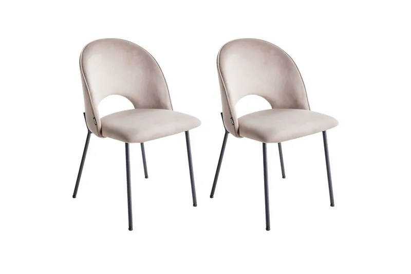 Matsalsstol Beliani Covelo set om 2 Taupe, undefined