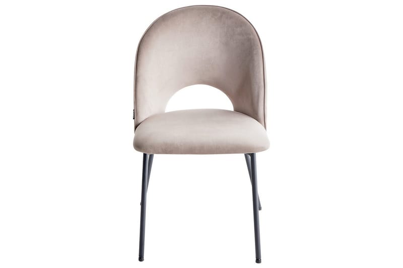 Matsalsstol Beliani Covelo set om 2 Taupe - Møbler - Stole & lænestole - Spisebordsstole & køkkenstole