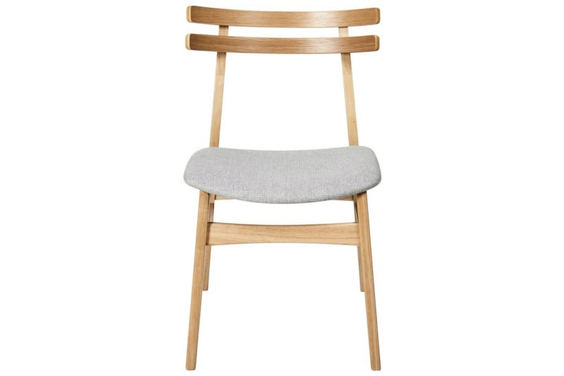 Matsalsstol Beliani Cynthiana set om 2 Ljus Trä-Grå Light grey - Møbler - Stole & lænestole - Spisebordsstole & køkkenstole