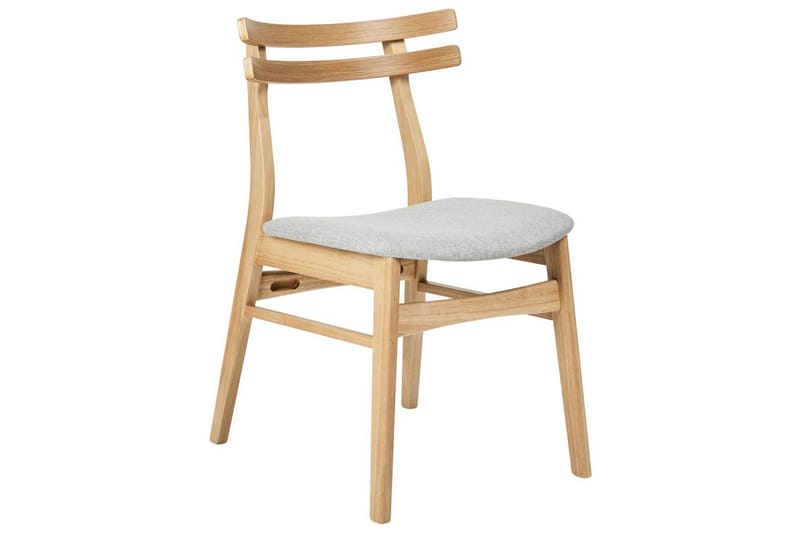 Matsalsstol Beliani Cynthiana set om 2 Ljus Trä-Grå Light grey - Møbler - Stole & lænestole - Spisebordsstole & køkkenstole