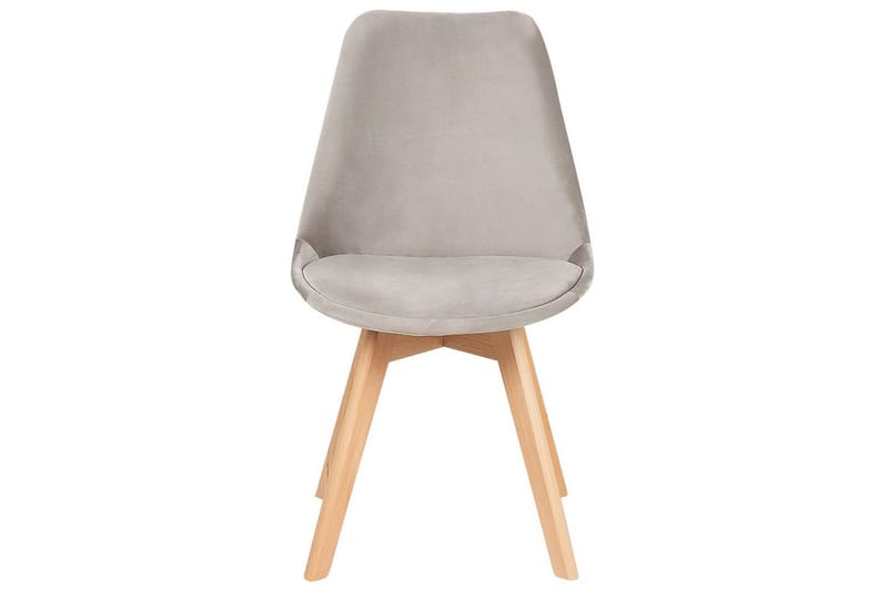 Matsalsstol Beliani Dakota Ii set om 2 Beige-Ljust Trä Taupe - Møbler - Stole & lænestole - Spisebordsstole & køkkenstole