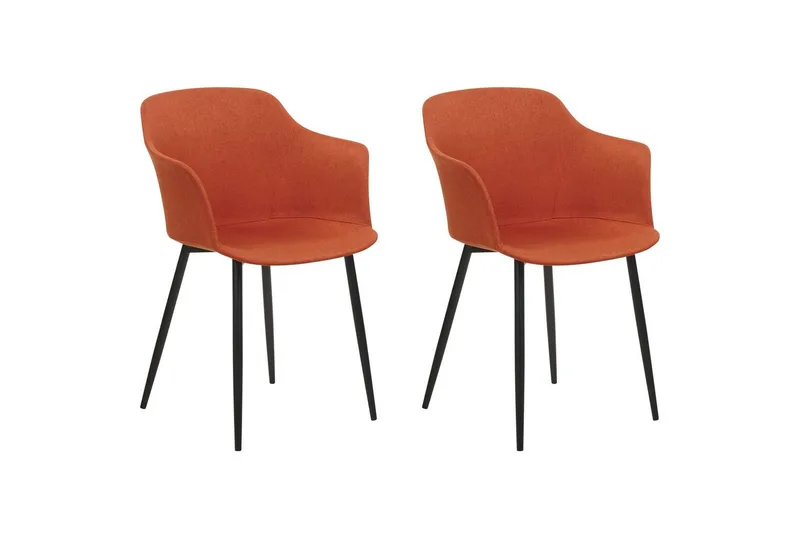 Matsalsstol Beliani Elim set om 2 Orange, undefined