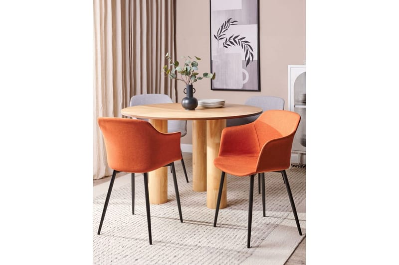 Matsalsstol Beliani Elim set om 2 Orange - Møbler - Stole & lænestole - Spisebordsstole & køkkenstole