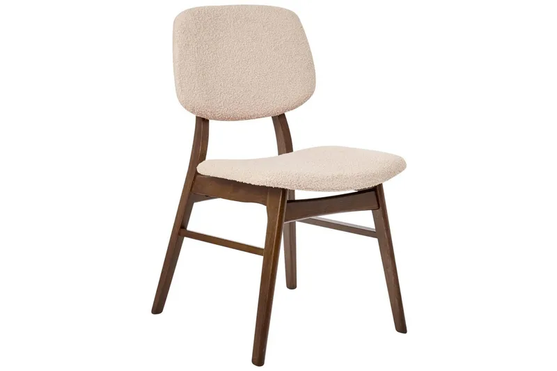 Matsalsstol Beliani Ella set om 2 Ljus Trä-Beige Ljusbeige - Møbler - Stole & lænestole - Spisebordsstole & køkkenstole