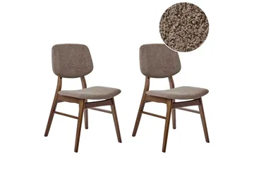 Matsalsstol Beliani Ella set om 2 Ljus Trä-Beige NO_BRAND Taupe VALUE_MISSING_18305