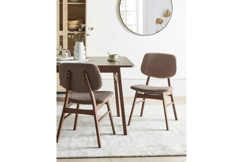 Matsalsstol Beliani Ella set om 2 Ljus Trä-Beige Taupe VALUE_MISSING_18305 - Møbler - Stole & lænestole - Spisebordsstole & køkkenstole