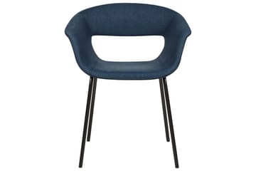 Matsalsstol Beliani Elma set om 2 Blå-Svart Dark blue - Møbler - Stole & lænestole - Spisebordsstole & køkkenstole