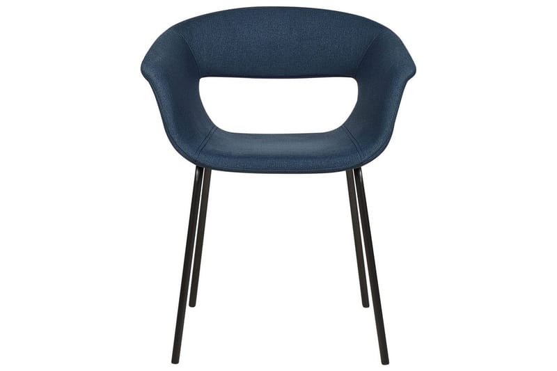 Matsalsstol Beliani Elma set om 2 Blå-Svart Dark blue - Møbler - Stole & lænestole - Spisebordsstole & køkkenstole