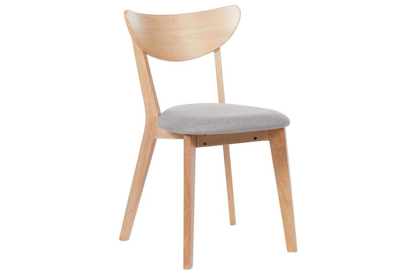 Matsalsstol Beliani Erie set om 2 Light wood - Møbler - Stole & lænestole - Spisebordsstole & køkkenstole
