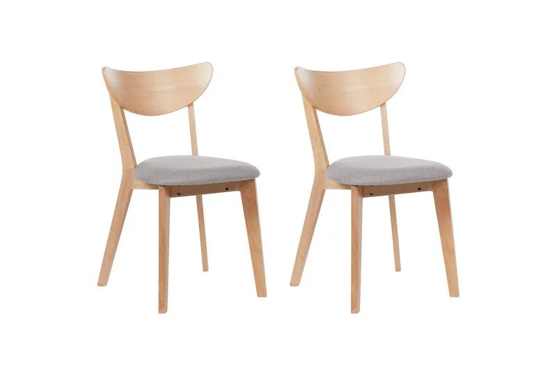 Matsalsstol Beliani Erie set om 2 Light wood, undefined