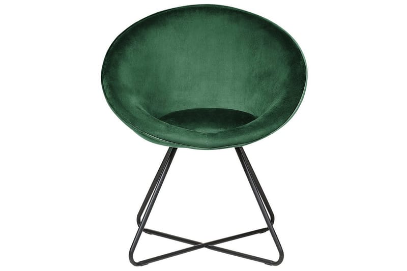 Matsalsstol Beliani Floby Ii Grön-Svart Emerald green - Møbler - Stole & lænestole - Spisebordsstole & køkkenstole