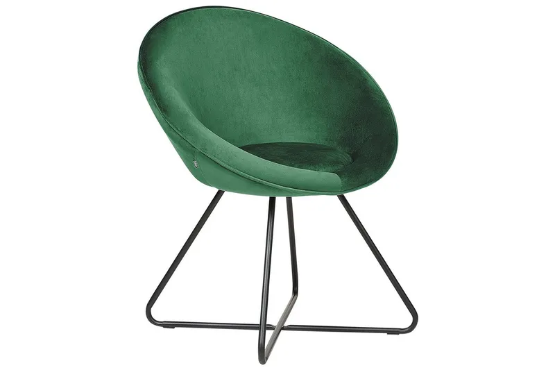 Matsalsstol Beliani Floby Ii Grön-Svart Emerald green, undefined