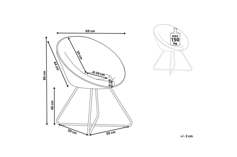 Matsalsstol Beliani Floby Ii Grön-Svart Emerald green - Møbler - Stole & lænestole - Spisebordsstole & køkkenstole