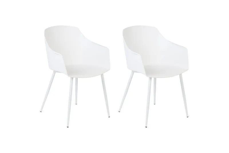 Matsalsstol Beliani Fonda set om 2 White, undefined