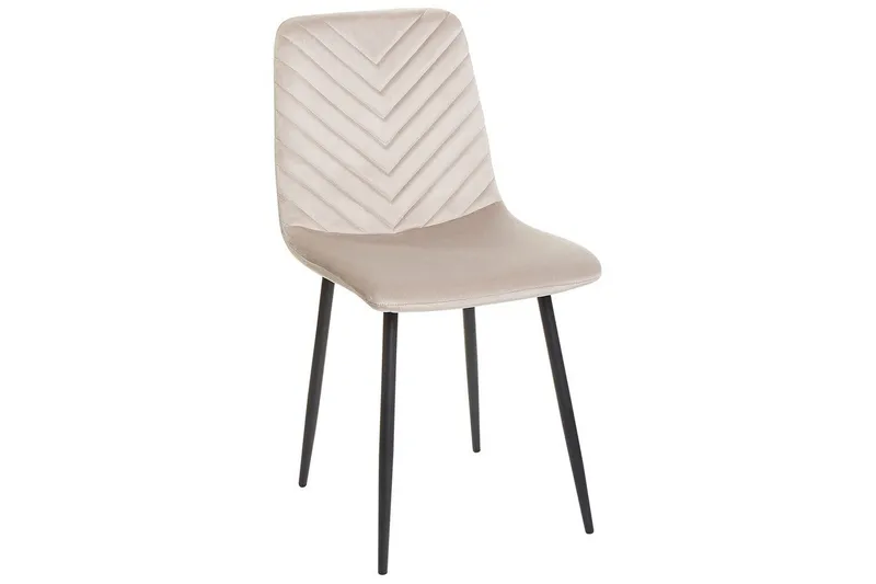 Matsalsstol Beliani Havre set om 4 Beige - Møbler - Stole & lænestole - Spisebordsstole & køkkenstole